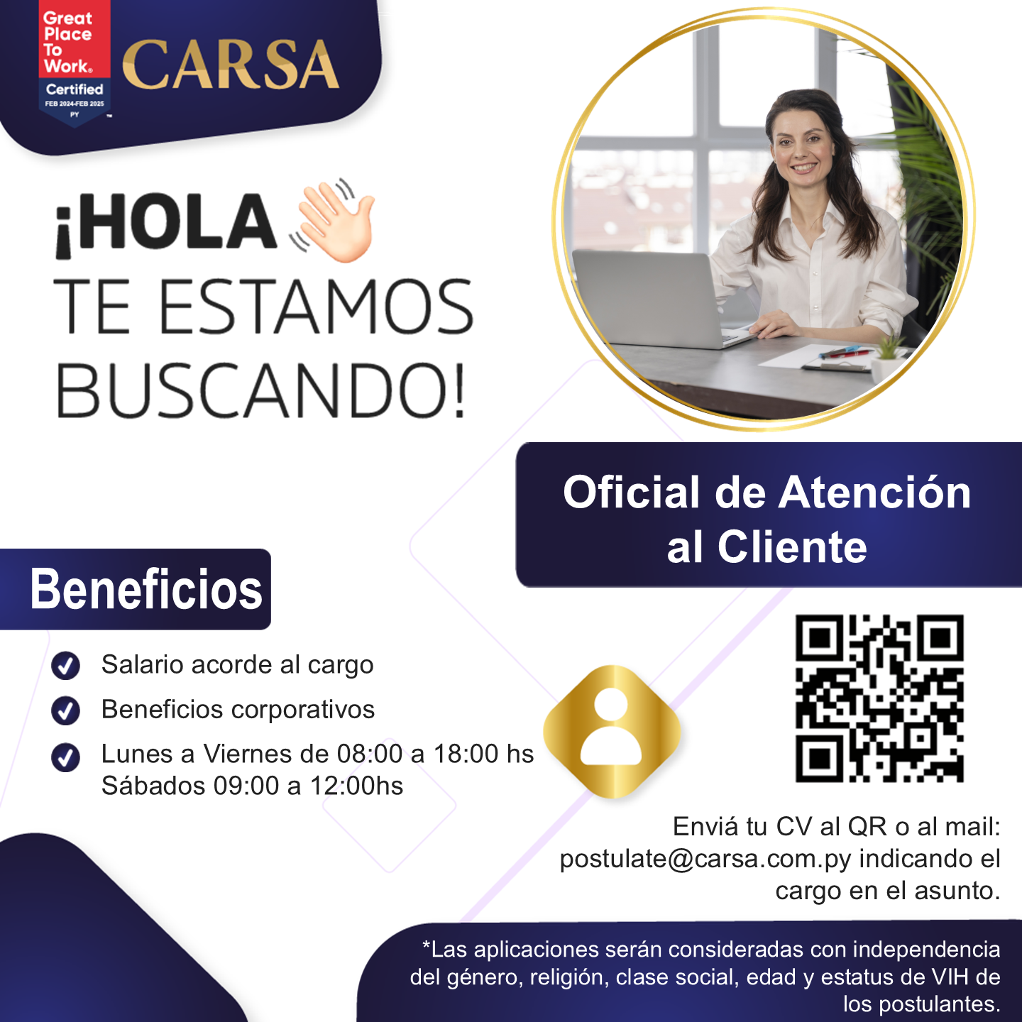 Oficial de Atención al Cliente